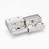 304 Stainless Steel Magnetic Clasps with Glue-in Ends STAS-F130-54P-2