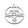 Non-Tarnish 304 Stainless Steel Pendants STAS-D036-09P-1