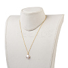 Plated Natural Baroque Pearl Keshi Pearl Beads Necklaces NJEW-JN02218-4