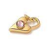Ion Plating(IP) 304 Stainless Steel with Rhinestone Pendants STAS-G351-10G-10-2
