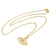 Brass Micro Pave Clear Cubic Zirconia Pendants Necklaces for Women LS-NJEW-B092-02G-3