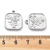 Anti-Tarnish 304 Stainless Steel Pendants STAS-R130-70P-3
