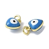 Brass Enamel Charms KK-S518-03I-G-2