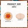 50Pcs Unfinished Natural Beech Wood Cabochons WOOD-HY0001-01-2