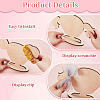 2 Bags 2 Styles Cute Girl Shaped Wood Hair Clip Holders ODIS-GA0001-74-3
