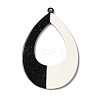 Black and White Stitching Acrylic Pendants OACR-S144-02A-1