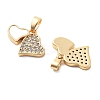 Brass Micro Pave Cubic Zirconia Pendants KK-L222-018G-2