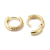 Brass Micro Pave Clear Cubic Zirconia Hoop Earrings for Women EJEW-E295-26KCG-2