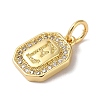 Real 18K Gold Plated Brass Micro Pave Clear Cubic Zirconia Pendants KK-L216-002G-E-2