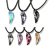 Waxed Cord Necklaces NJEW-P310-06P-1