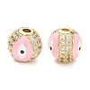 Brass Micro Pave Cubic Zirconia Beads ZIRC-A019-16G-A-2
