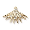 Brass Micro Pave Clear Cubic Zirconia Pendants KK-G491-18G-1