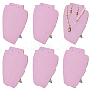 Bust Shaped Velvet Necklaces Jewelry Display Stands ODIS-WH0043-159B-1