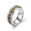 Colorful Rinestone Rotating Finger Ring LS-PW-WG94001-30-1