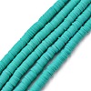 Handmade Polymer Clay Beads Strands CLAY-R089-8mm-Q048-1