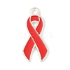 No To Drugs Red Awareness Ribbon Theme Alloy Enamel Pendants LS-ENAM-C026-02B-S-1