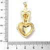 Brass Cubic Zirconia & Enamel Pendants KK-L253-24G-01-3