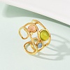 304 Stainless Steel Cuff Rings RJEW-S629-03G-3