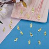 16Pcs 8 Colors Brass Micro Pave Cubic Zirconia Pendants KK-SZ0005-99-2