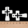 Hammered Cross Alloy Pendants PALLOY-D071-MS-2