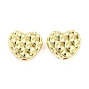 Rack Plating Alloy Waffle Beads PALLOY-D023-25G-1
