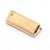 Brass Ribbon Crimp Ends KK-WH0044-03LG-2