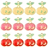 12Pcs 3 Colors Light Gold Plated Alloy Enamel Pendants FIND-FS0002-83-1