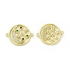 Brass Micro Pave Colorful Cubic Zirconia Connector Charms KK-E068-VB039-1