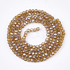 Electroplate Glass Beads Strands EGLA-T013-04G-2