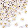 500Pcs Plating Acrylic Beads PACR-TADJ0001-01N-2