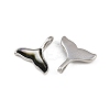 Natural Black Lip Shell Whale Tail Charms KK-A269-58P-2