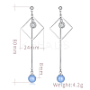 Eco-Friendly Brass Micro Pave Cubic Zirconia Dangle Stud Earring EJEW-EE0004-10P-01-2