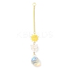 Wire Wrapped Nuggets Natural Quartz Crystal Pendant Decorations HJEW-C008-03A-G-1