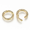 Brass Micro Pave Clear Cubic Zirconia Twister Clasps X-ZIRC-S067-119-NF-3