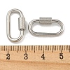 Non-Tarnish 304 Stainless Steel Screw Carabiner Lock Charms STAS-C092-04D-P-3