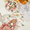 144Pcs 6 Styles Daisy & Round & Rondelle Food Grade Eco-Friendly Silicone Beads SIL-PA0001-15-3