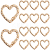 20Pcs Zinc Alloy Rhinestone Spring Gate Rings FIND-SP0004-36LG-1