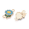 Alloy Enamel Connector Charms PALLOY-N181-10KCG-2
