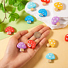 12Pcs 6 Styles Mushroom Food Grade Eco-Friendly Silicone Focal Beads SIL-TA0001-92-5