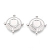 304 Stainless Steel Pendant Cabochon Settings STAS-T065-93P-1