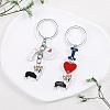 WEWAYSMILE 2 pcs Dog Keychain Car Keychain Pet Pendant Key-Ring Lovely Dog Key-ring Portable Metal Keychain Gift for Pet Lover Birthday Puppy Theme Party Supplies (Brownish Corgi) JX792A-4