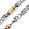 201 Stainless Steel 8 Shaped Links Chain Necklace NJEW-F22-39M-GP-2