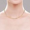 12Pcs 4 Styles 304 Stainless Steel Paperclip Chain Necklaces NJEW-SC0001-56-6