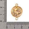 Brass Pave Clear Cubic Zirconia Connector Charms KK-Z066-08G-3