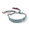 Polyester-cotton Braided Rhombus Pattern Cord Bracelet FIND-PW0013-001A-19-1