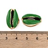 Electroplated Cowrie Shell Beads SSHEL-M023-05D-3