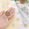 16Pcs 2 Style 201 Stainless Steel Hollow Pendants STAS-DC0001-01-2