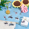 Animal & Rose Opaque Acrylic Pendant Stitch Markers HJEW-AB00358-4