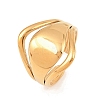 US Size 7 304 Stainless Steel Cuff Rings LS-RJEW-D336-04G-2