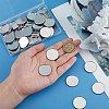60Pcs 304 Stainless Steel Plain Edge Bezel Cups STAS-SC0009-12-3